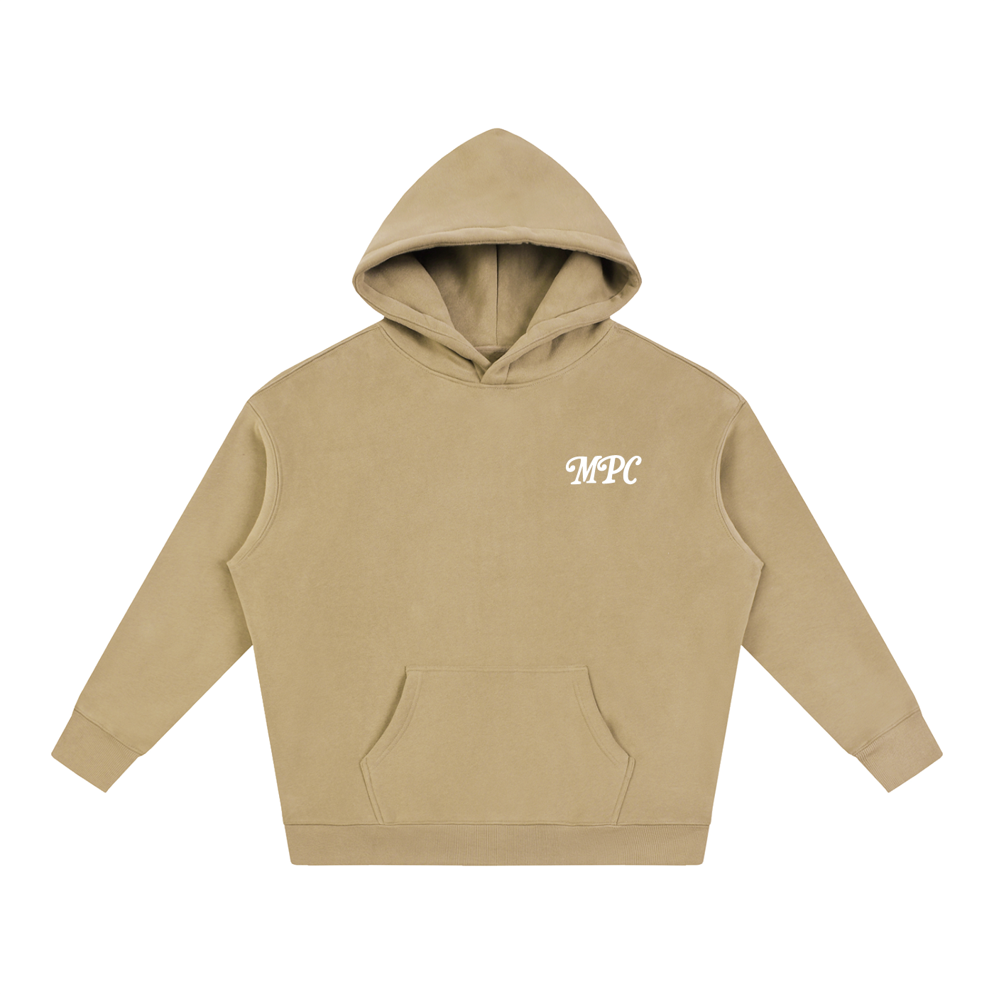 Only At McCarren (Simple White) Oversize Fleeced Hoodie