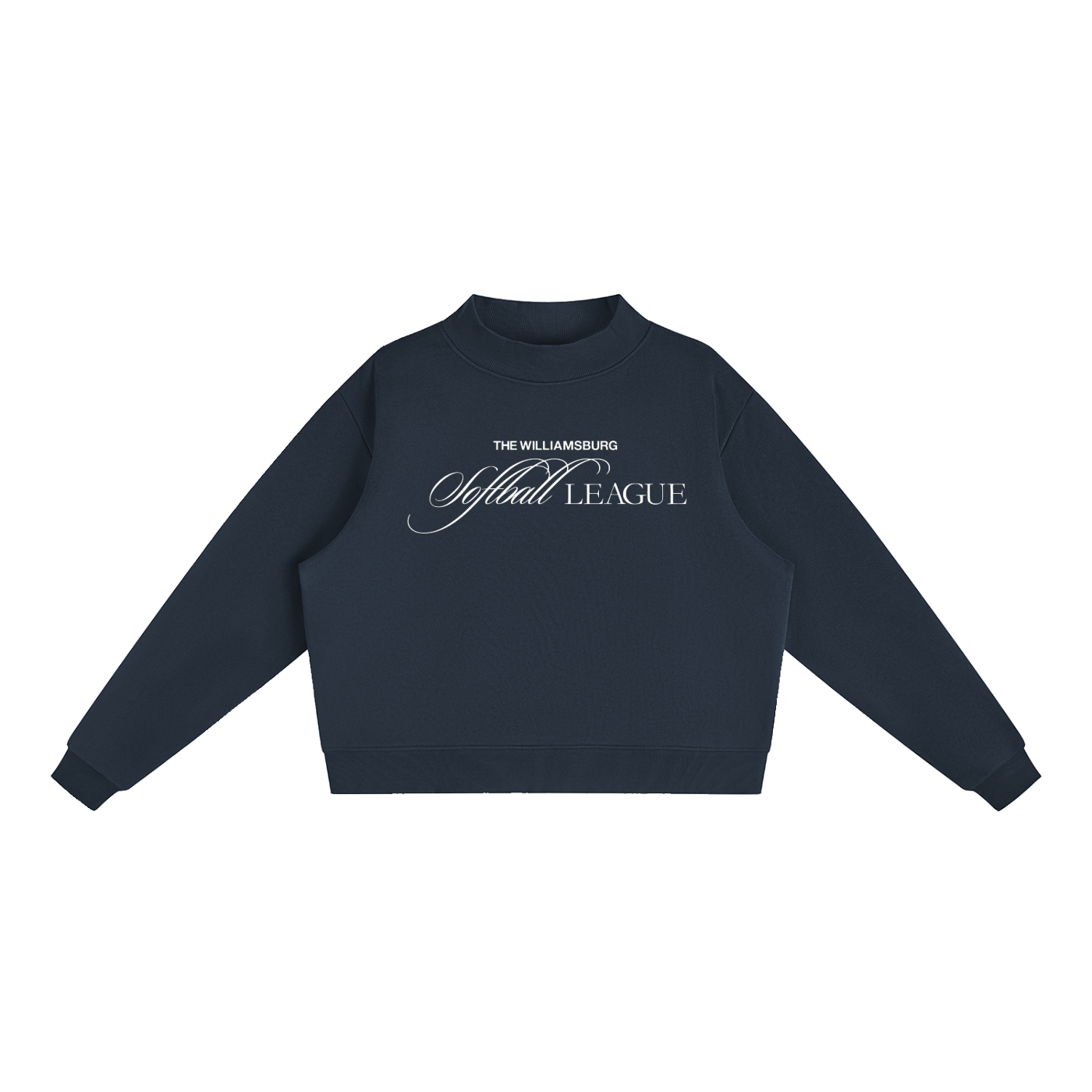 Essential Fleece Mock-Neck Crew Sweatshirt
