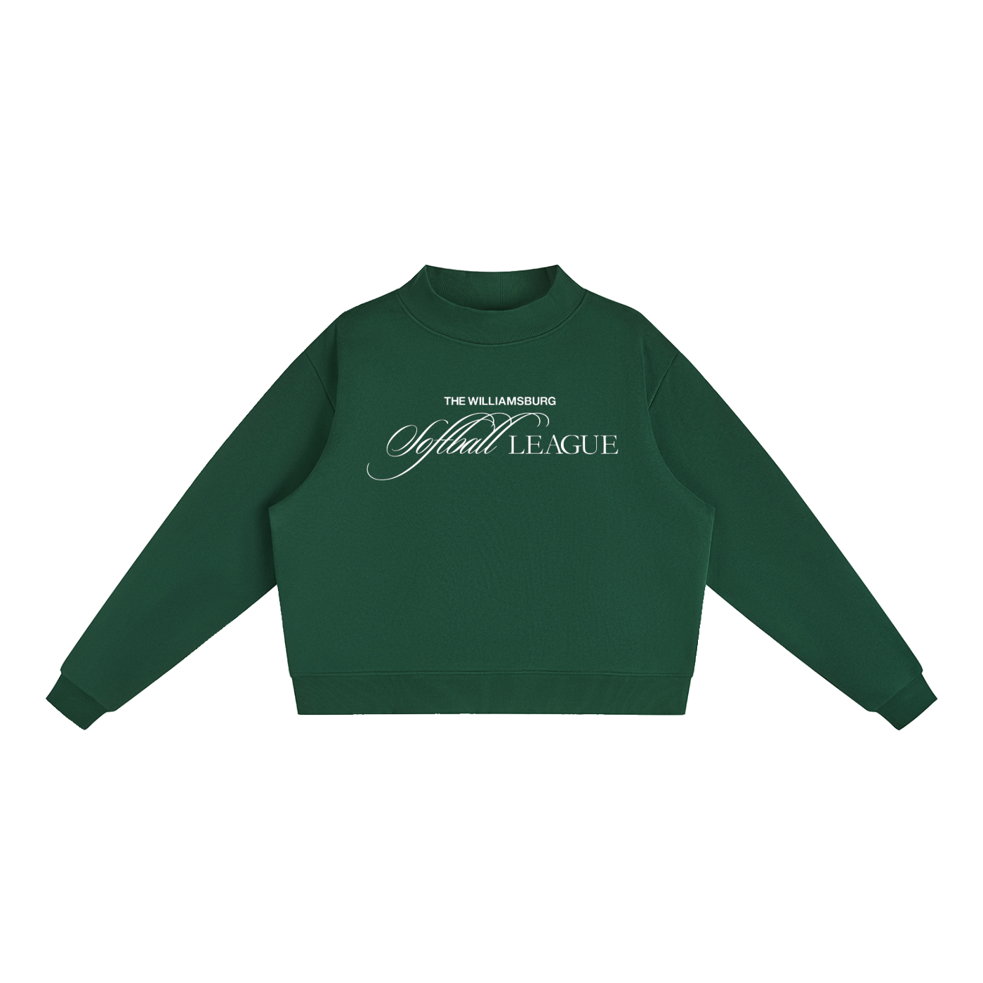 Essential Fleece Mock-Neck Crew Sweatshirt