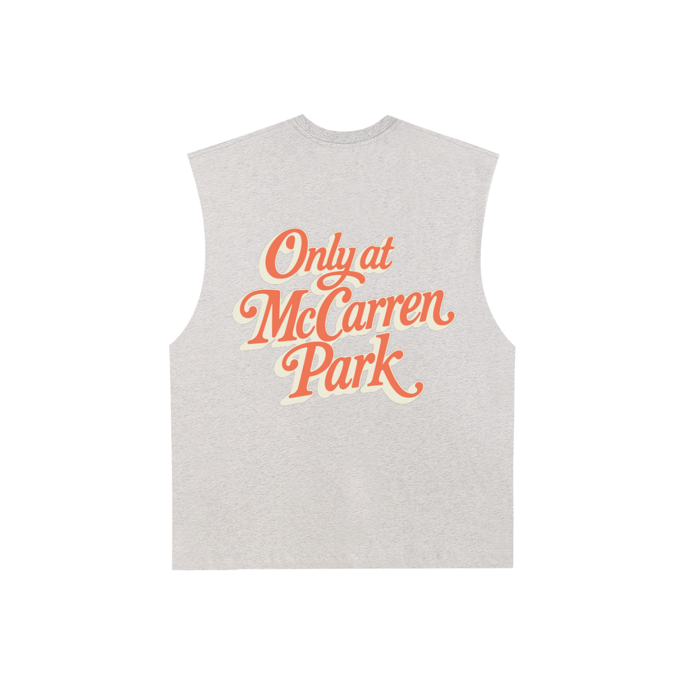 Only At McCarren (Orange Lettering) Muscle-y Cotton Tank Top