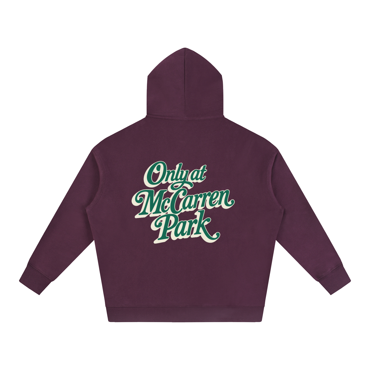 Only At McCarren (Green Lettering) Oversize Fleeced Hoodie
