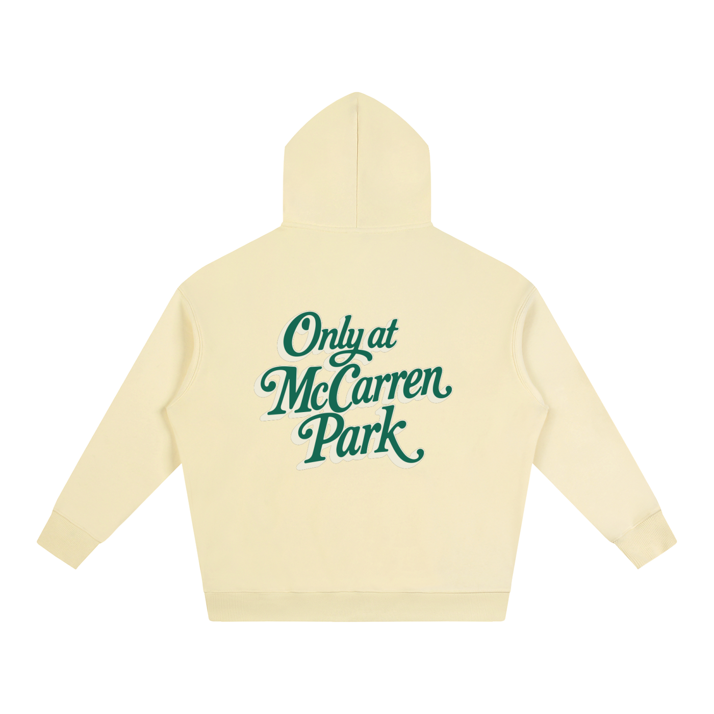 Only At McCarren (Green Lettering) Oversize Fleeced Hoodie