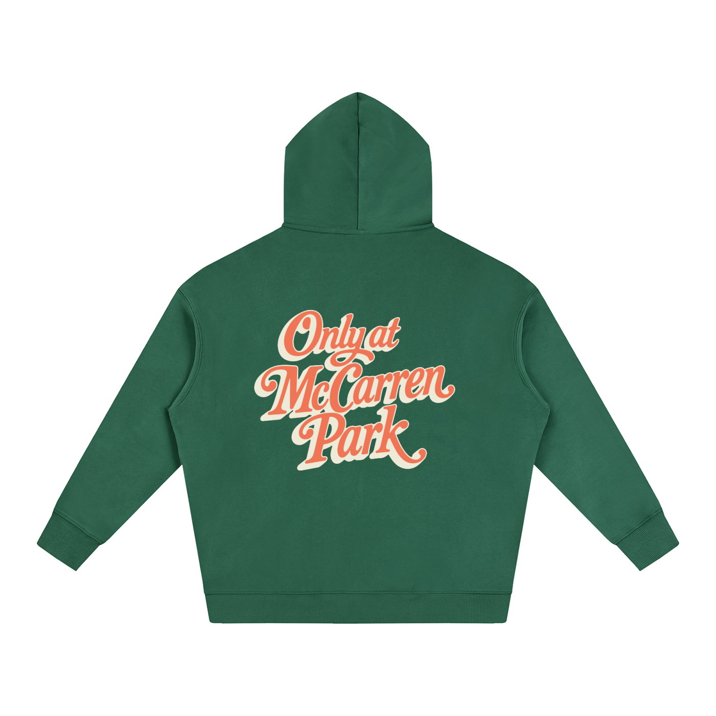 Only At McCarren (Orange) Oversize Fleeced Hoodie