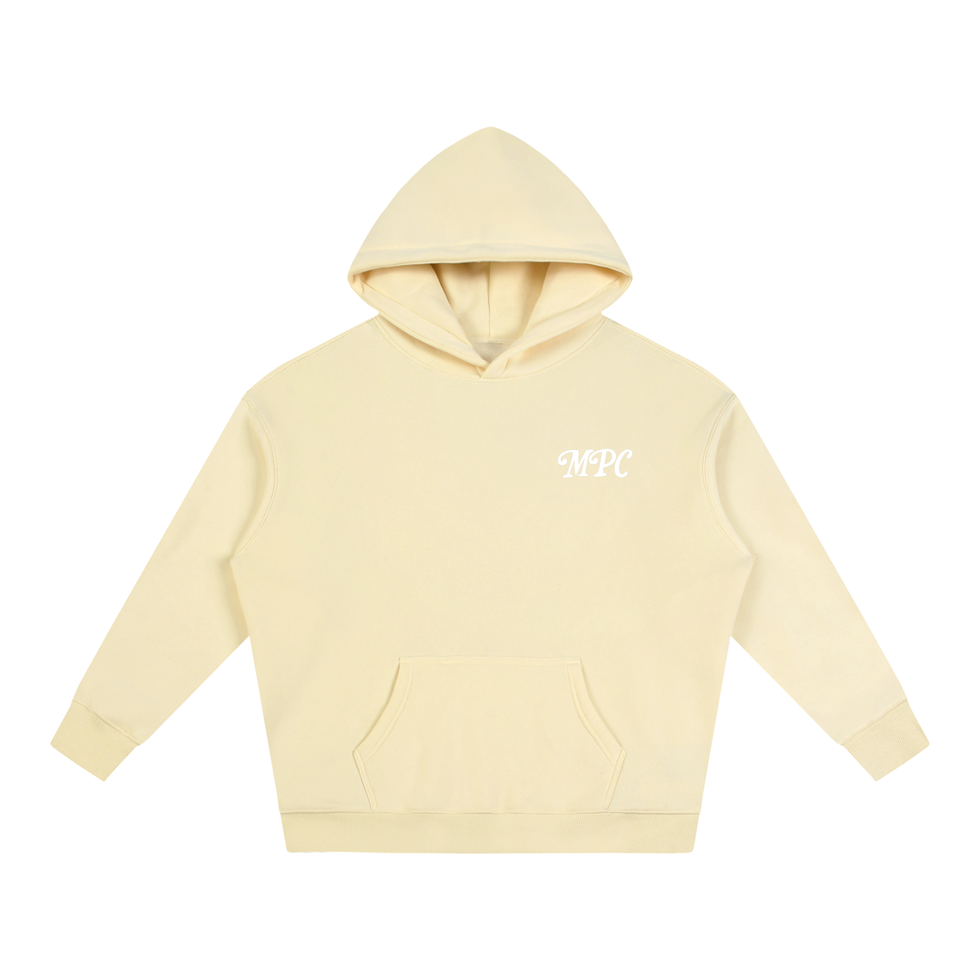 Only At McCarren (Simple White) Oversize Fleeced Hoodie