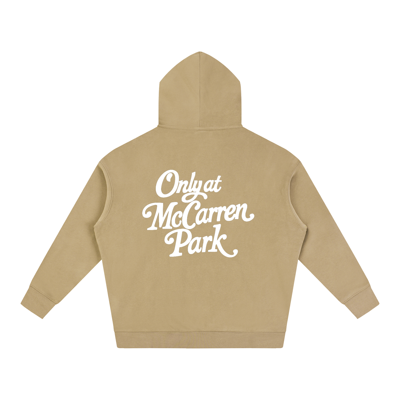 Only At McCarren (Simple White) Oversize Fleeced Hoodie
