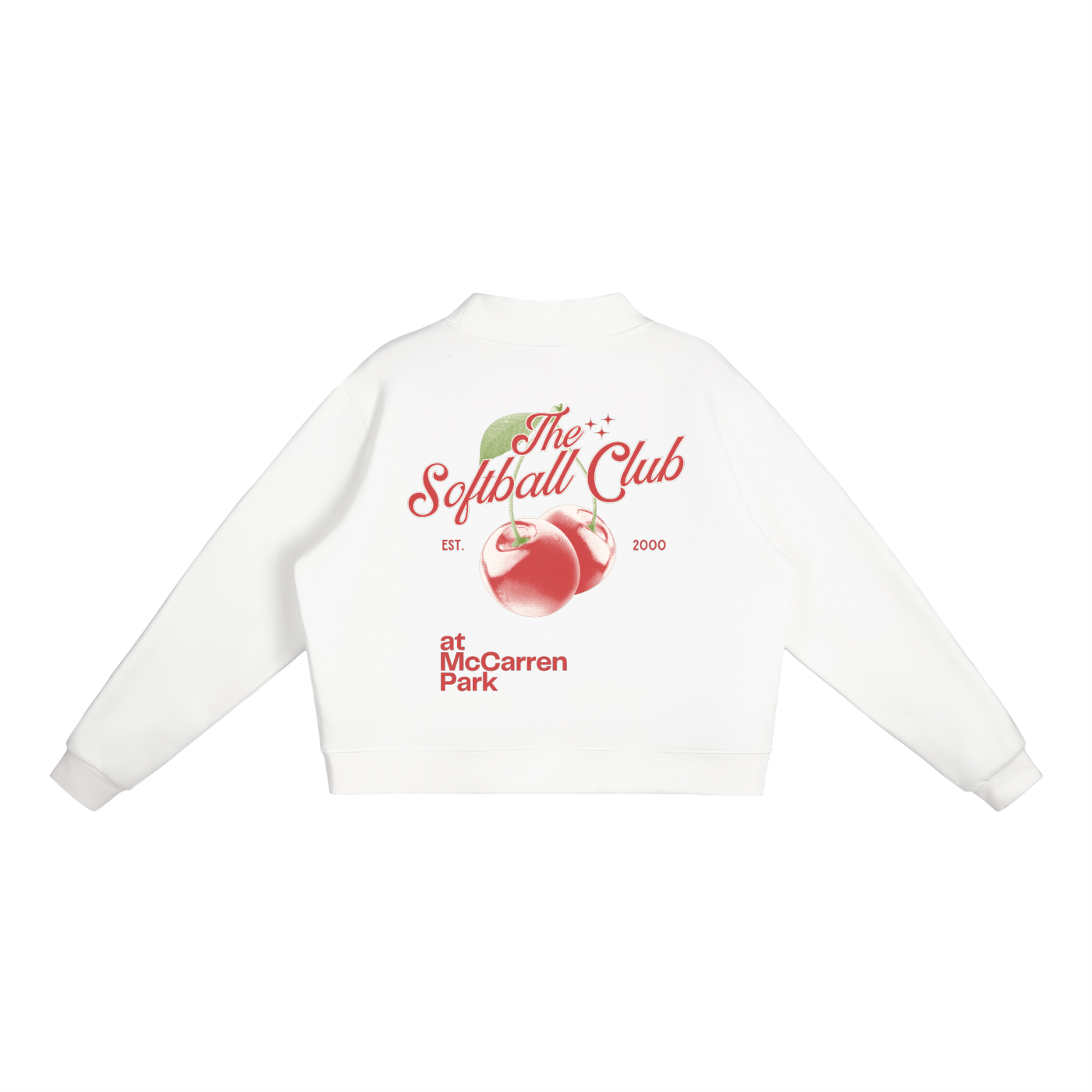 Cherry Mock-Neck Sweatshirt