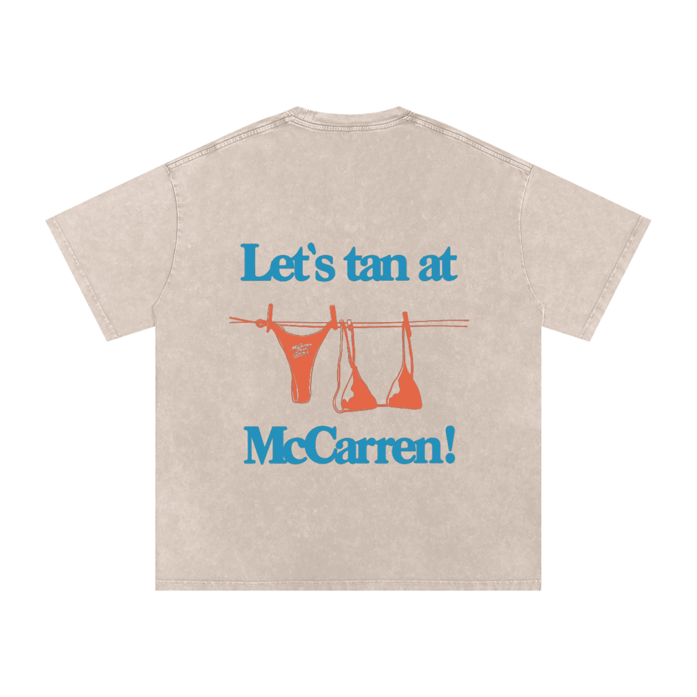 Let's Tan At McCarren Snow-Washed Tee