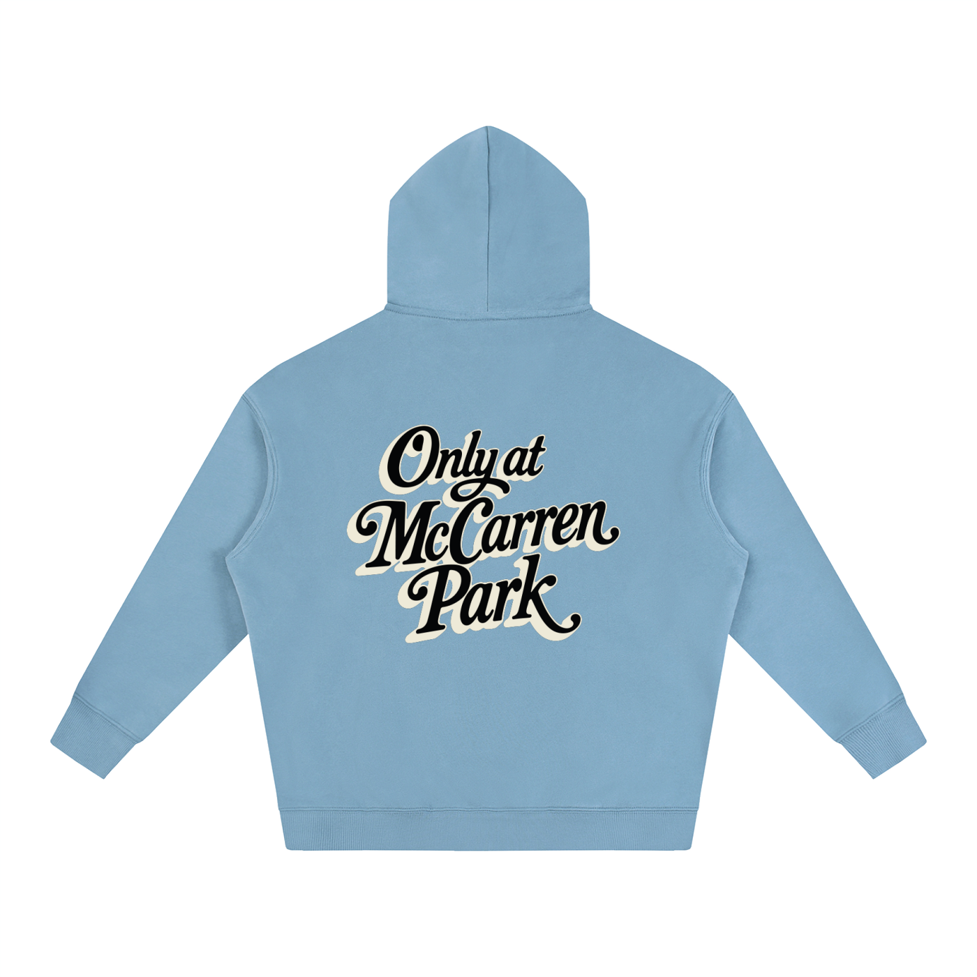 Only At McCarren (Black Lettering) Oversize Fleeced Hoodie