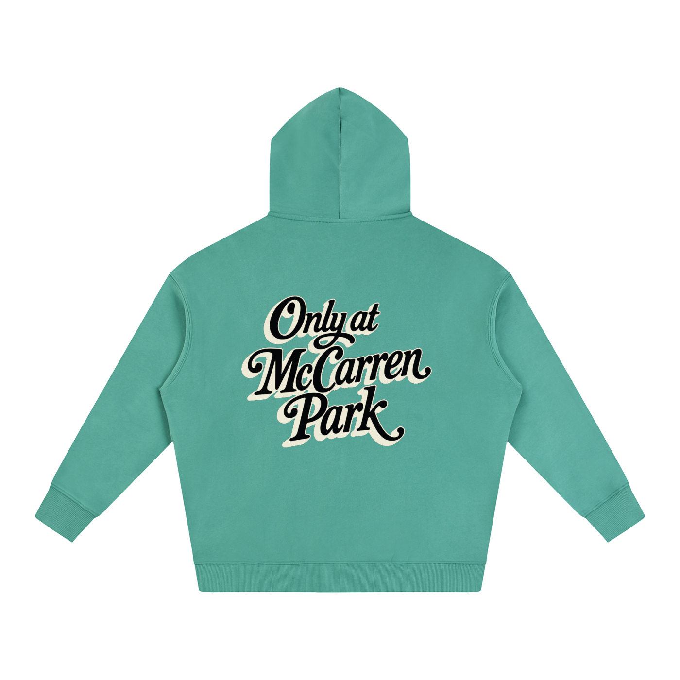 Only At McCarren (Black Lettering) Oversize Fleeced Hoodie