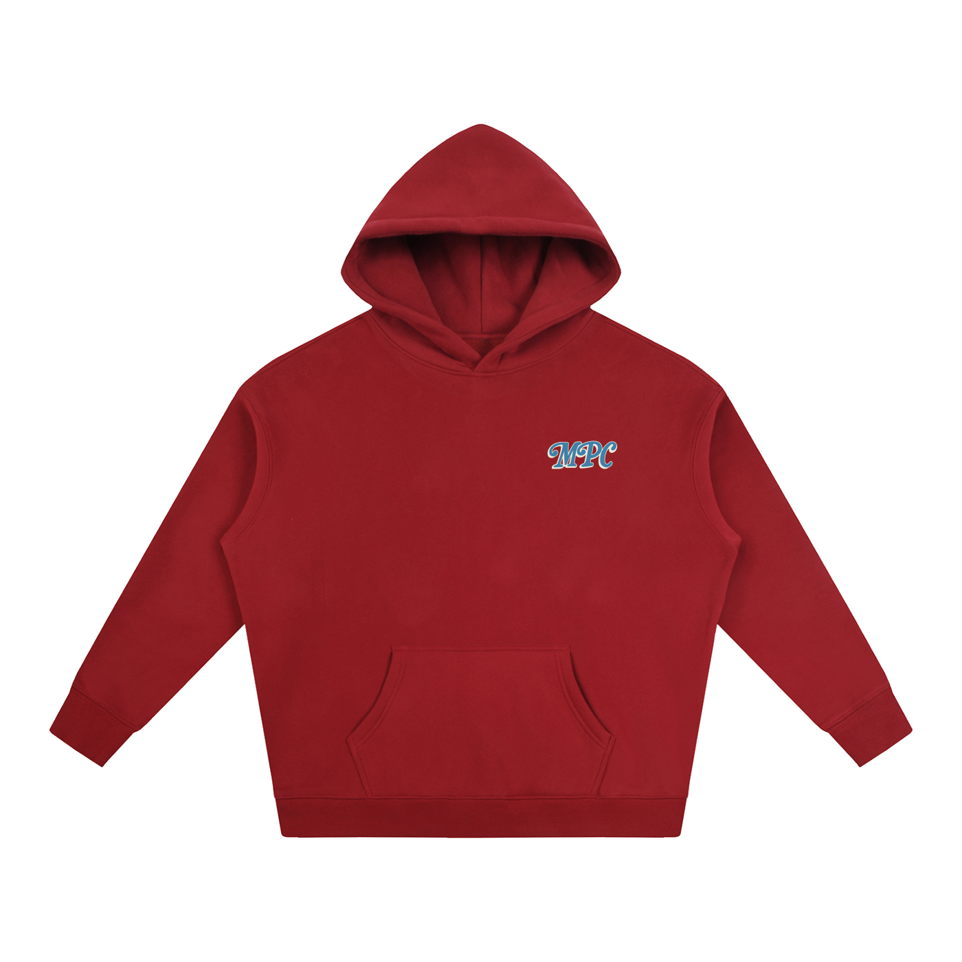 Only At McCarren (Slate Blue Lettering) Oversize Fleeced Hoodie