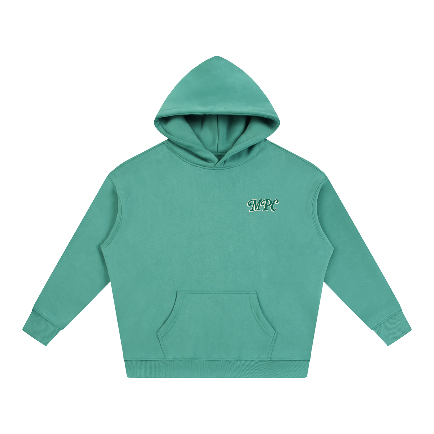 Only At McCarren (Green Lettering) Oversize Fleeced Hoodie