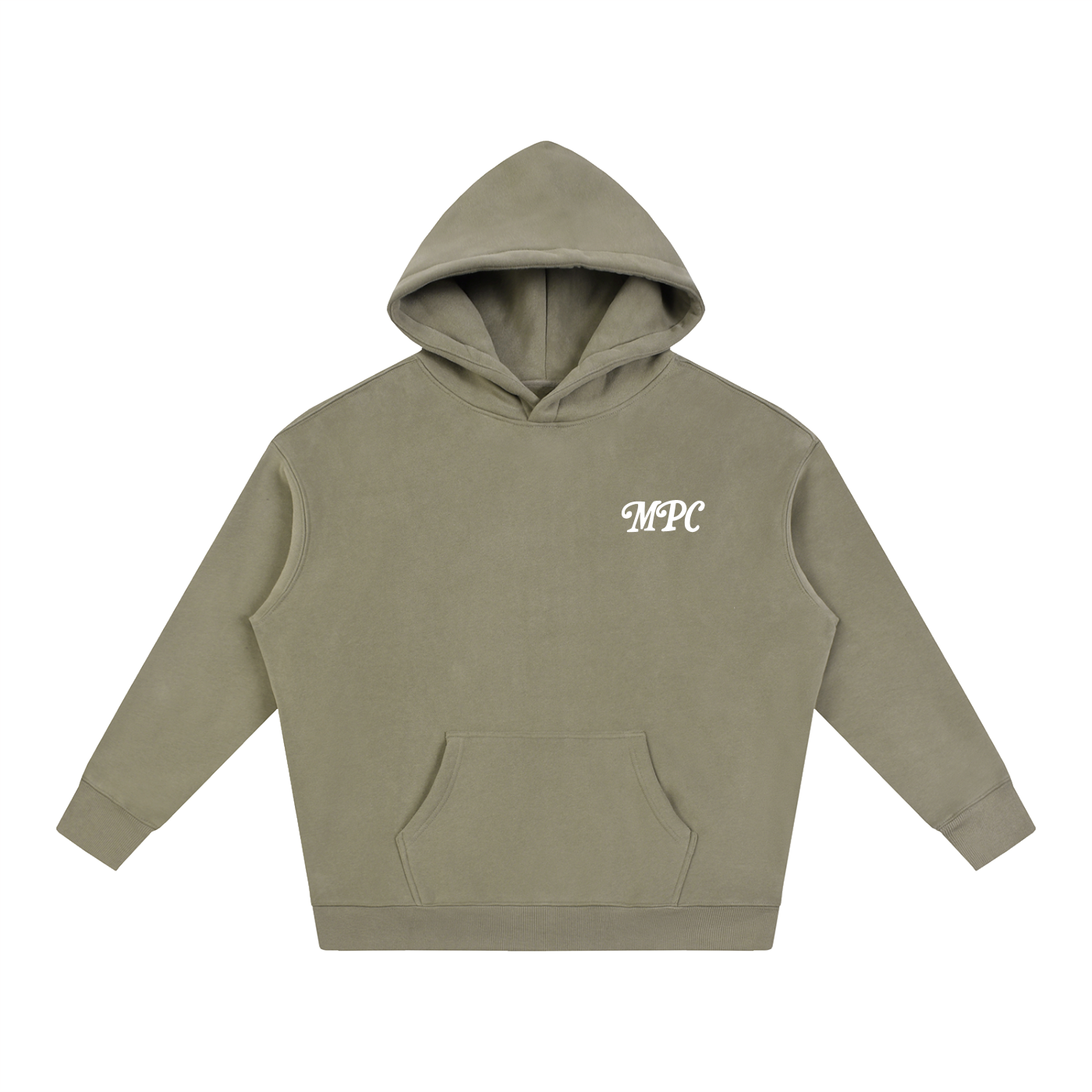 Only At McCarren (Simple White) Oversize Fleeced Hoodie