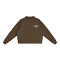 Only At McCarren Park (Simple White)  Fleece Mock-Neck Crew Sweatshirt