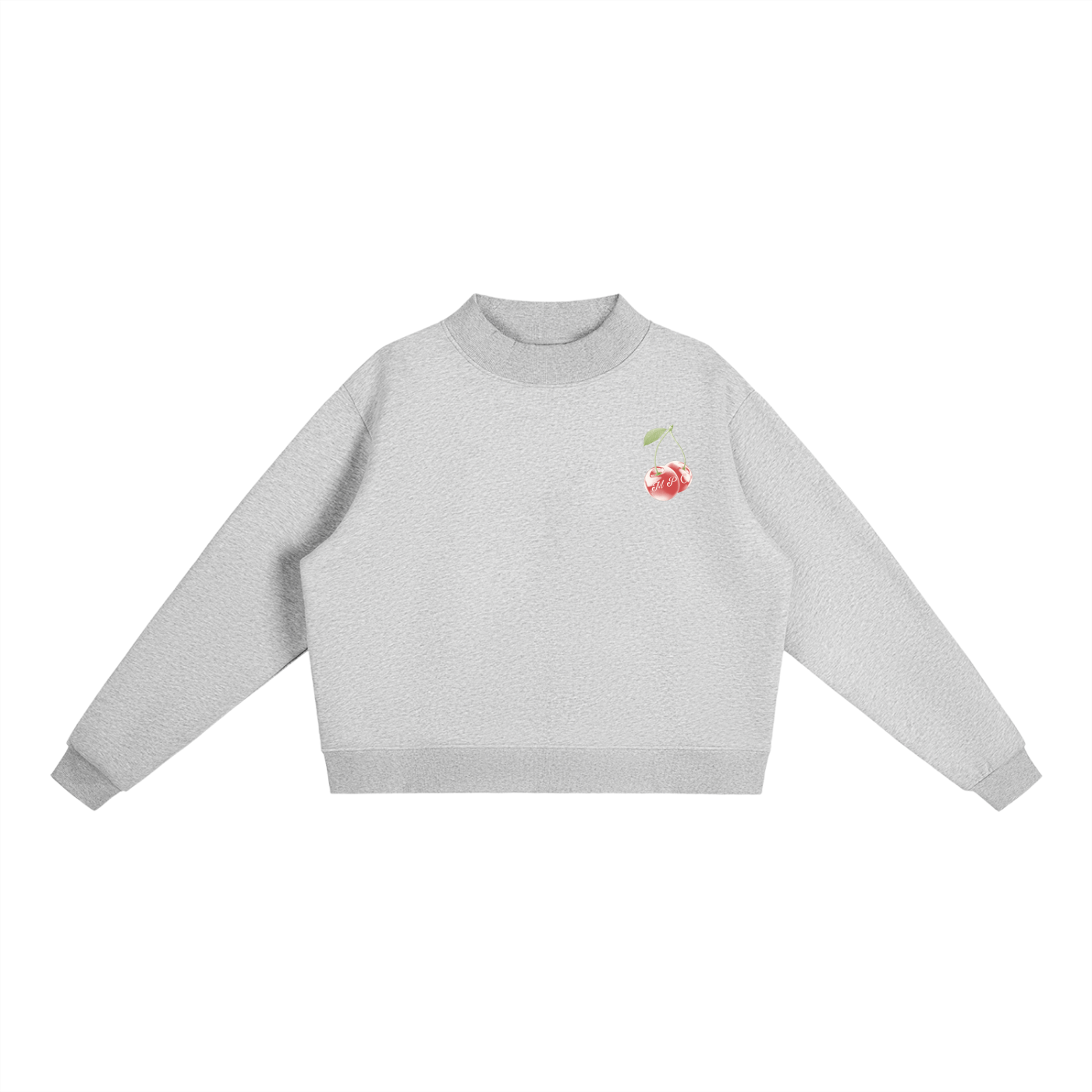 Cherry Mock-Neck Sweatshirt