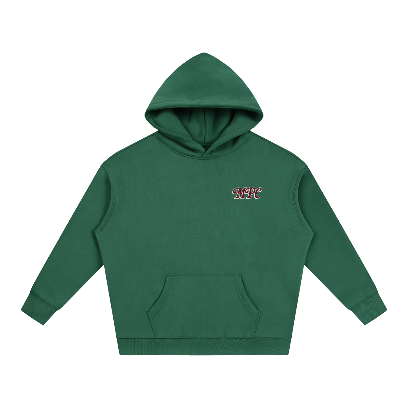 Only At McCarren (Maroon Lettering) Oversize Fleeced Hoodie