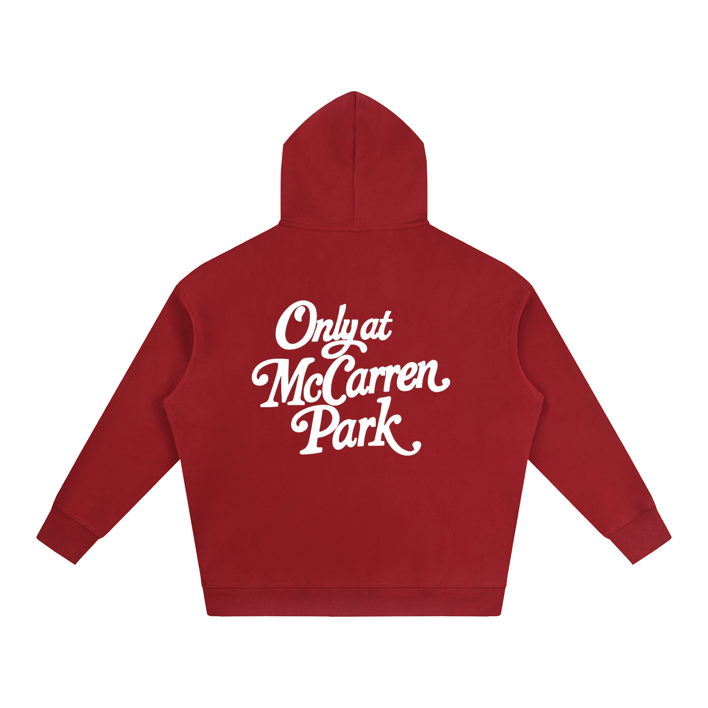 Only At McCarren (Simple White) Oversize Fleeced Hoodie