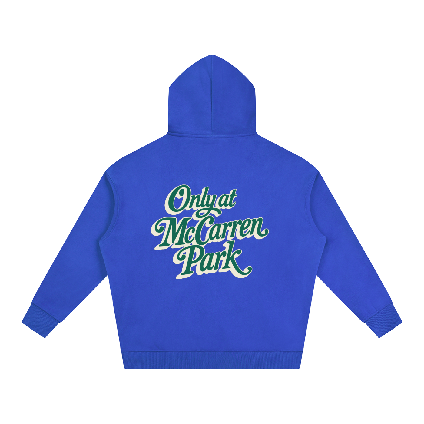 Only At McCarren (Green Lettering) Oversize Fleeced Hoodie