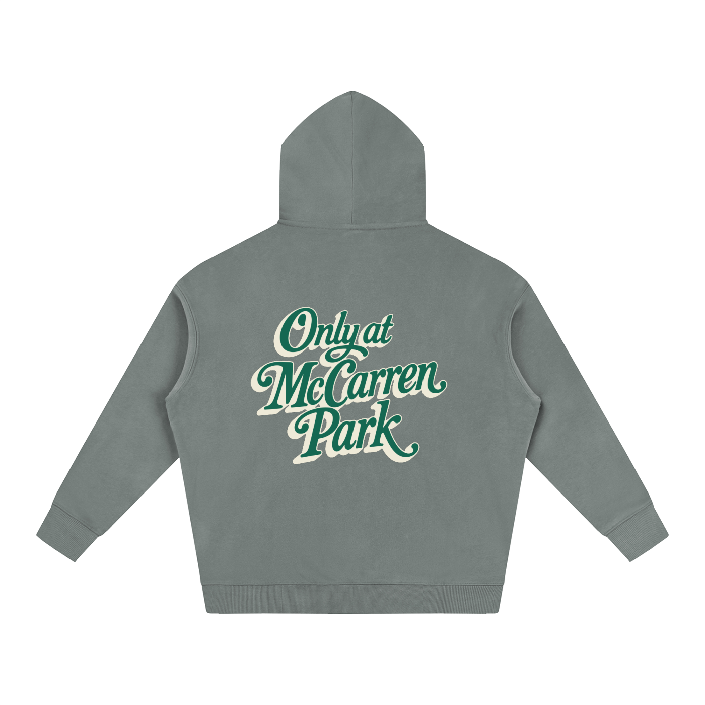 Only At McCarren (Green Lettering) Oversize Fleeced Hoodie