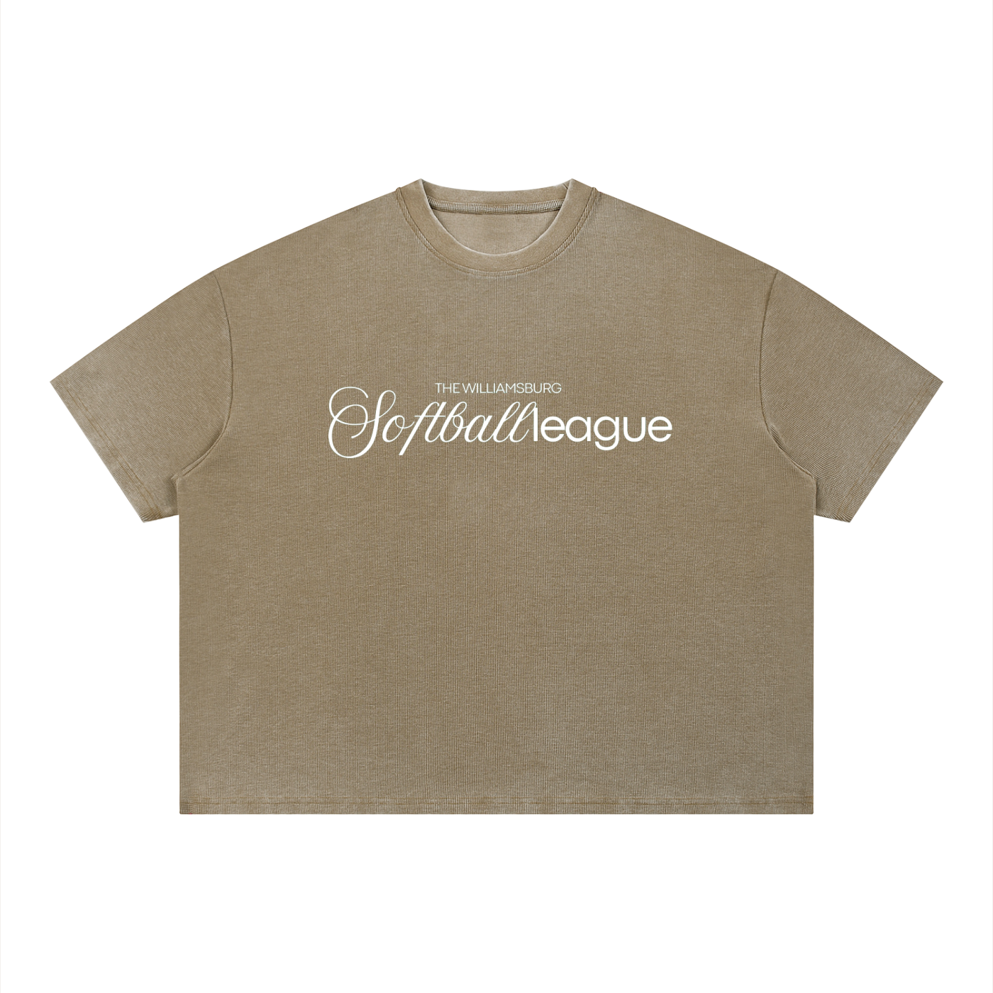 Unisex Vintage Wash Sunfade Boxy Waffle T-Shirt