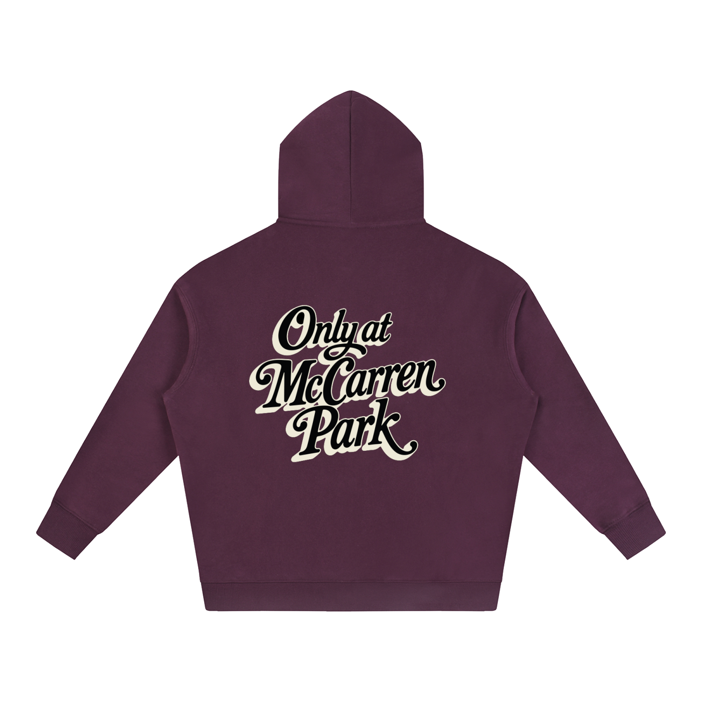Only At McCarren (Black Lettering) Oversize Fleeced Hoodie