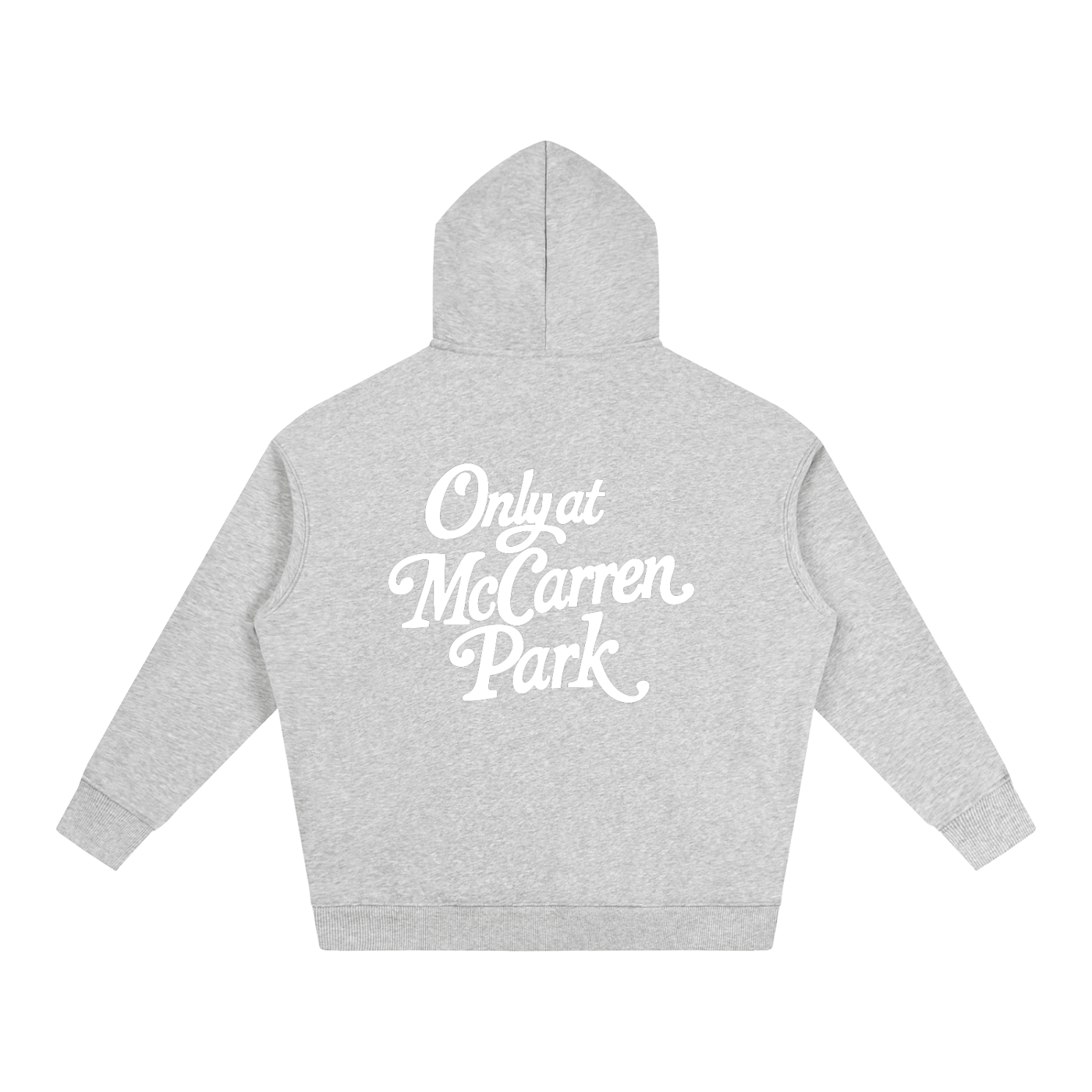 Only At McCarren (Simple White) Oversize Fleeced Hoodie