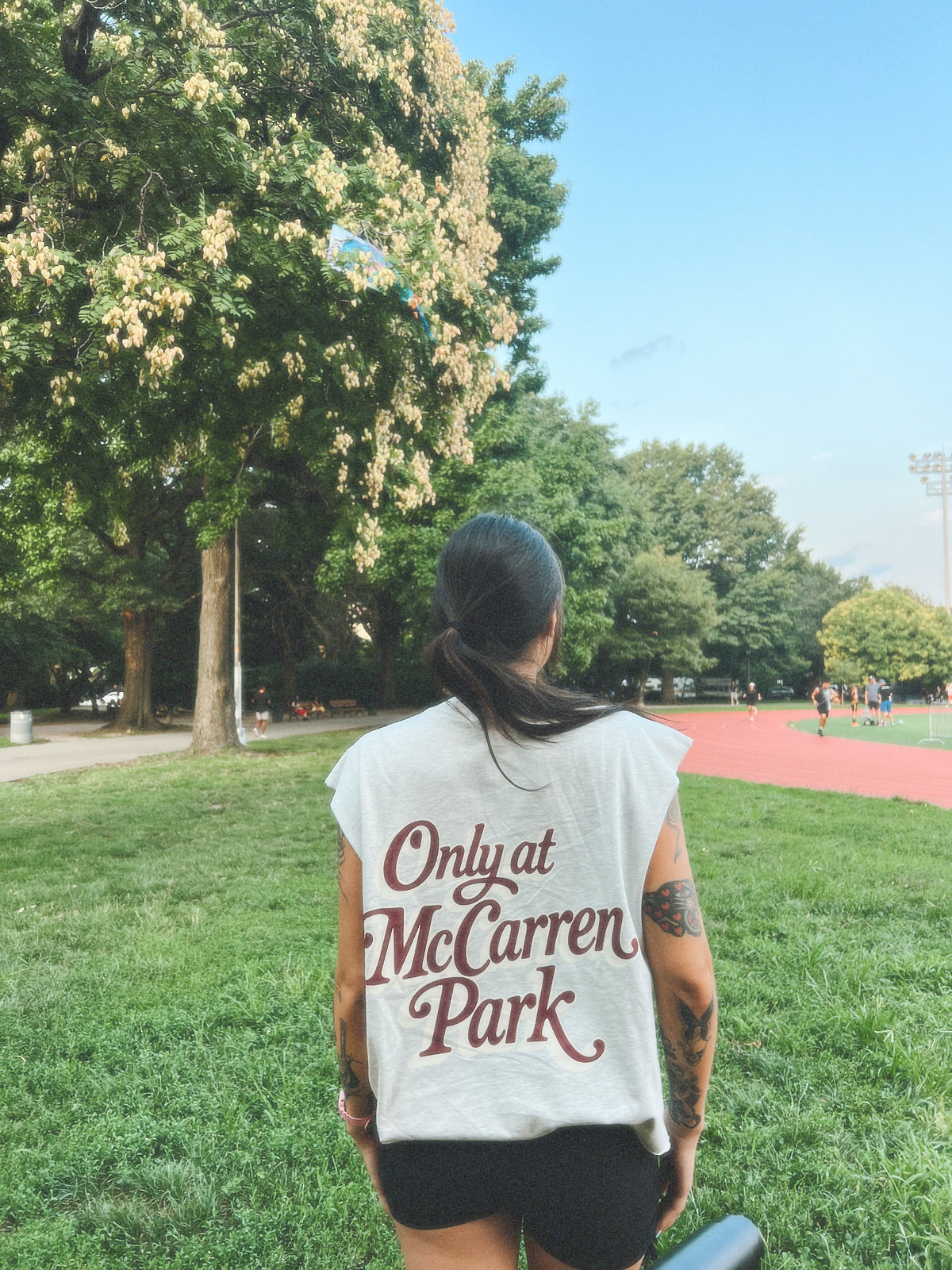 Only At McCarren (Maroon Lettering) Muscle-y Cotton Tank Top