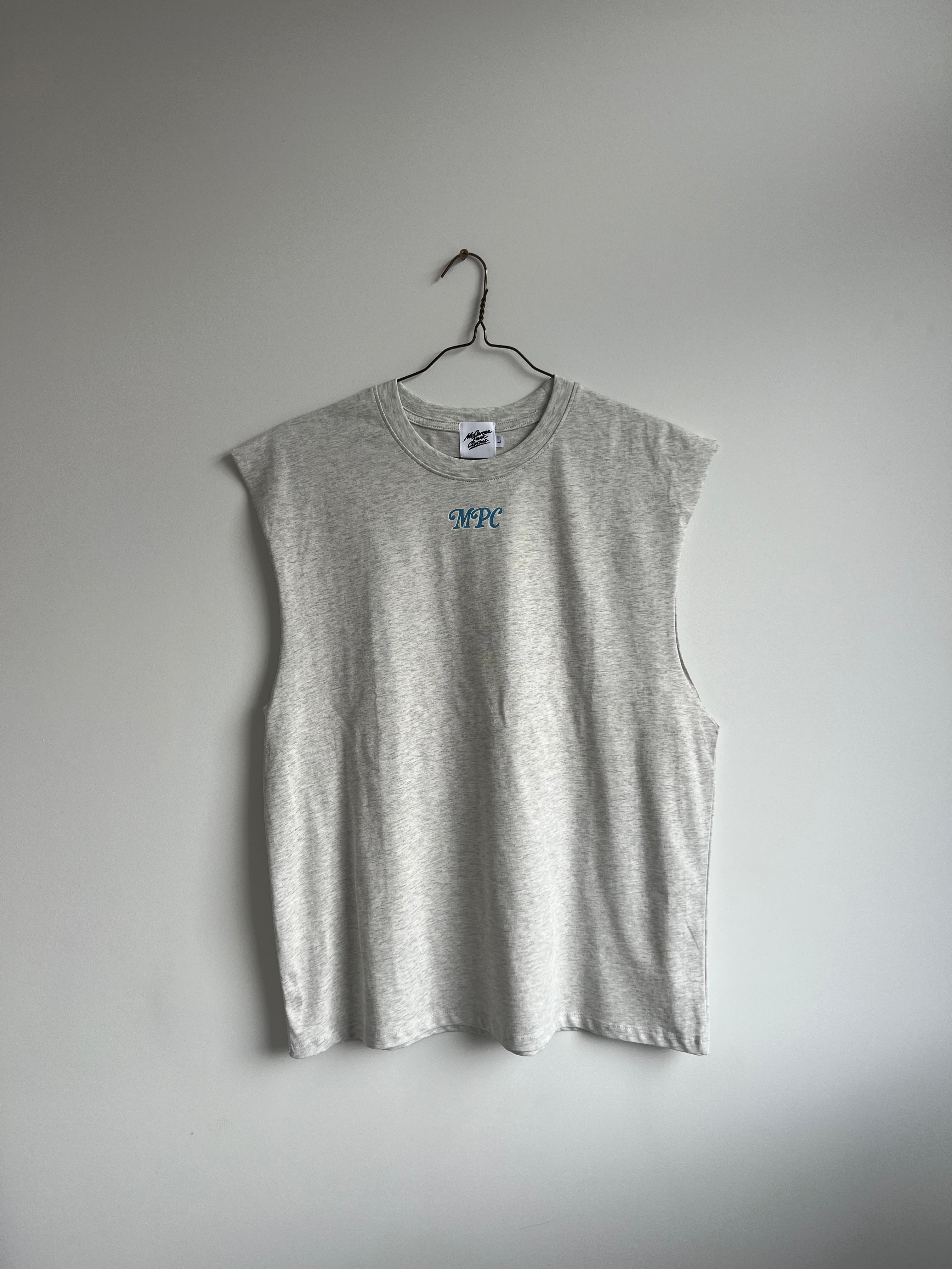 Only At McCarren (Slate Blue Lettering) Muscle-y Cotton Tank Top