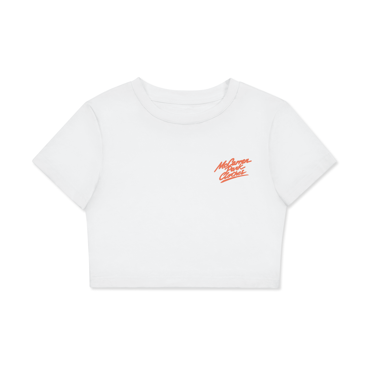 Tan at the park! Fitted Crop Cotton T-Shirt