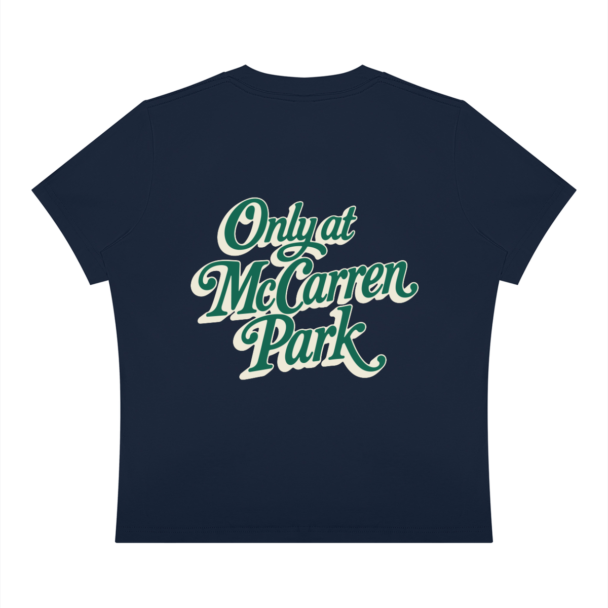 Only At McCarren (Green Lettering) Women's Sorona Crewneck T-Shirt