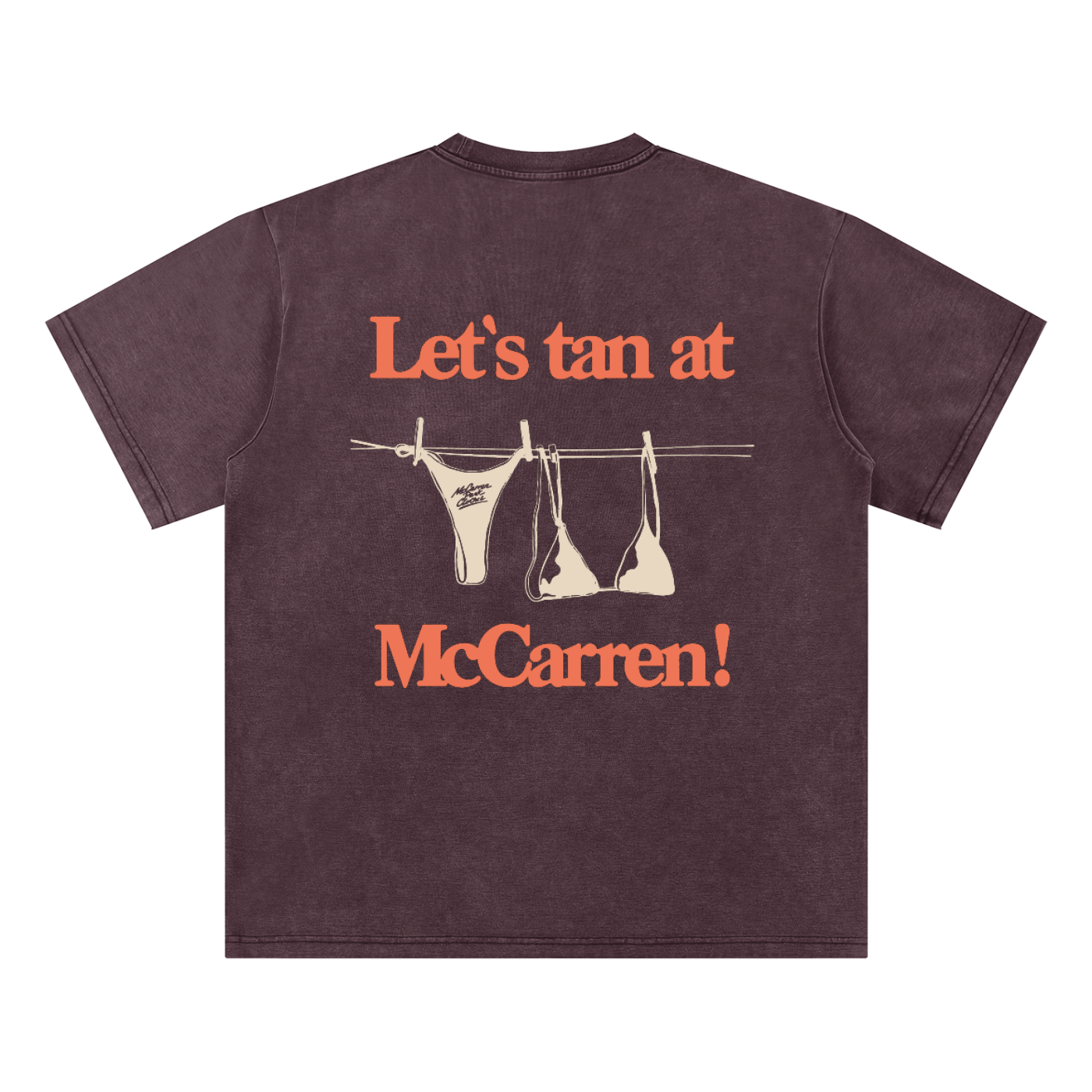 Let's Tan At McCarren Regular Fit Snow Washed T-Shirt