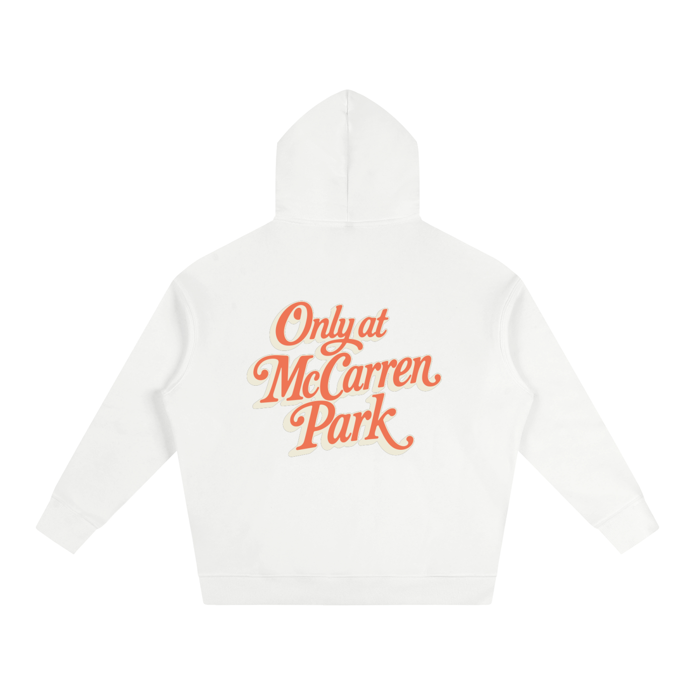 Only At McCarren (Orange) Oversize Fleeced Hoodie