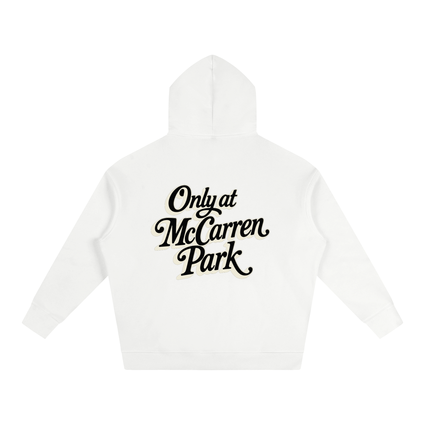 Only At McCarren (Black Lettering) Oversize Fleeced Hoodie