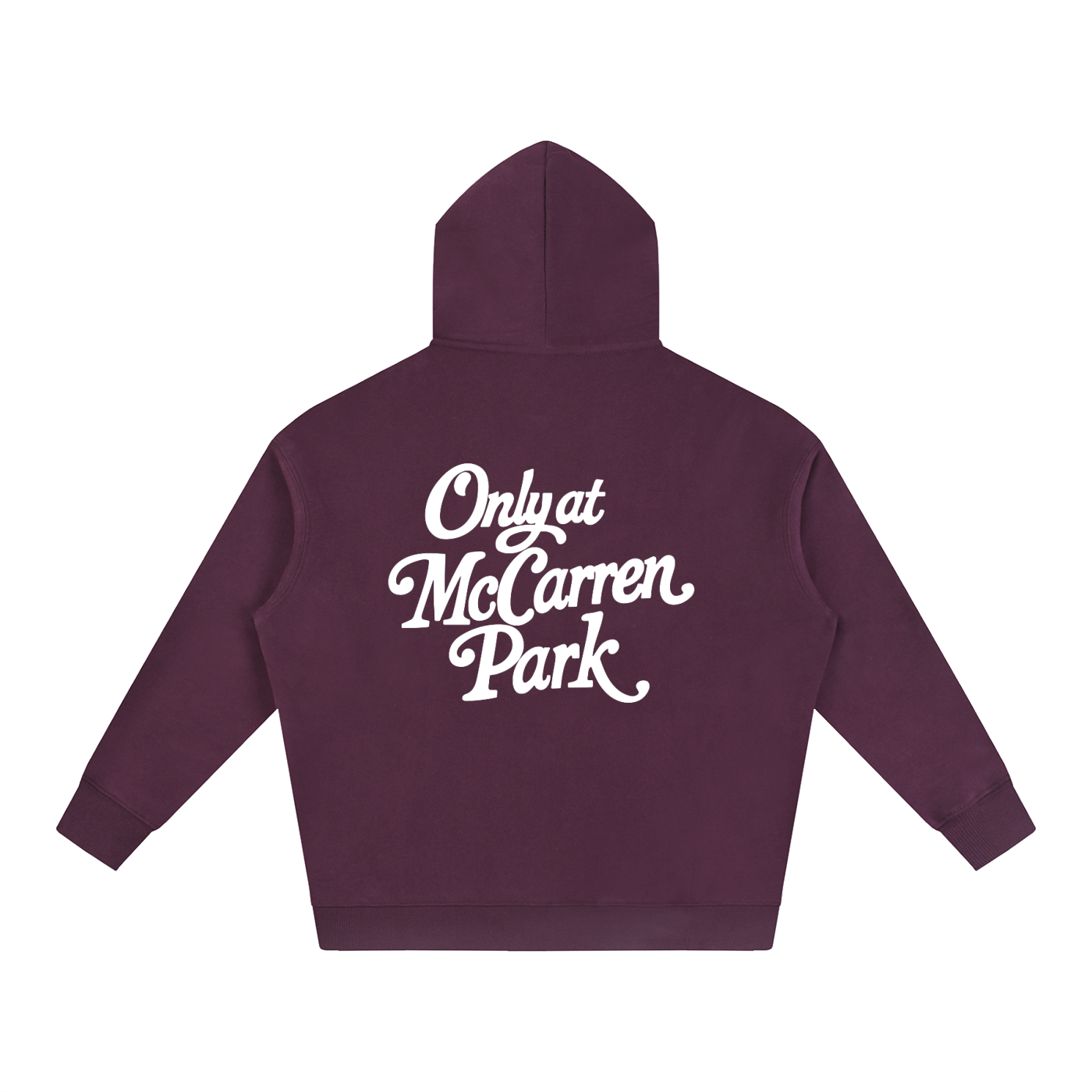 Only At McCarren (Simple White) Oversize Fleeced Hoodie