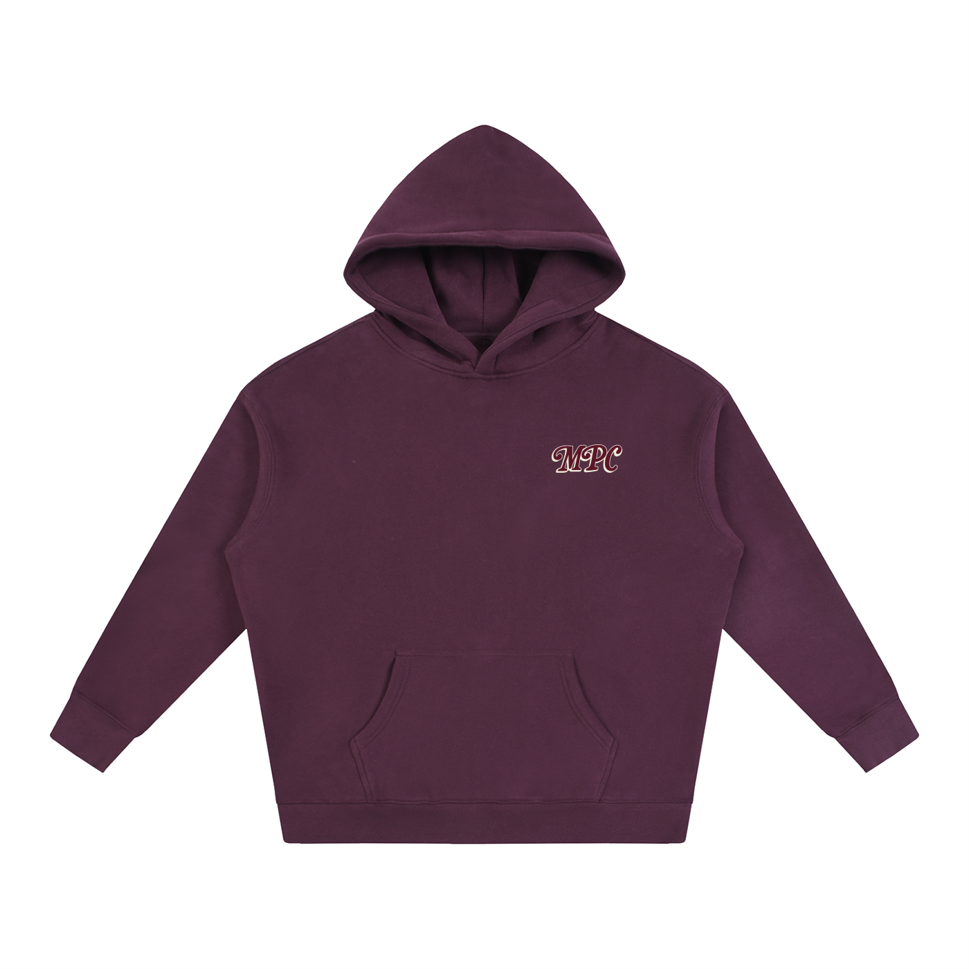 Only At McCarren (Maroon Lettering) Oversize Fleeced Hoodie