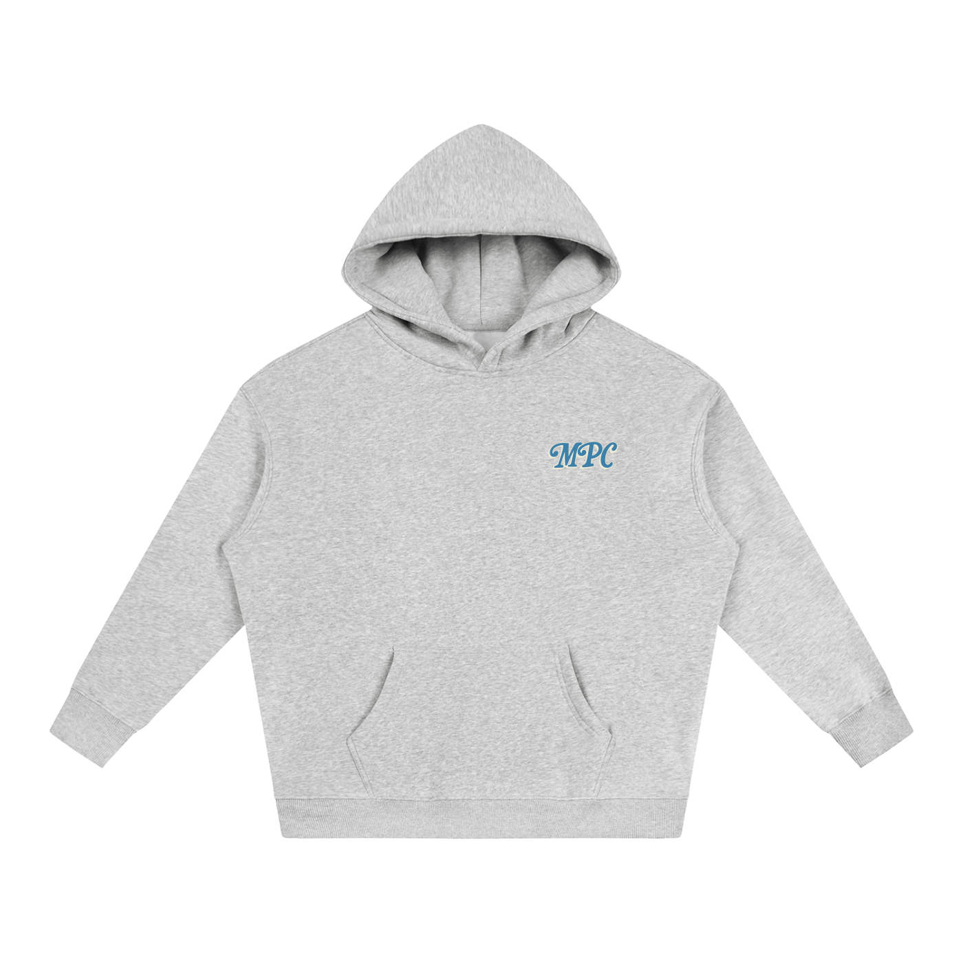 Only At McCarren (Slate Blue Lettering) Oversize Fleeced Hoodie