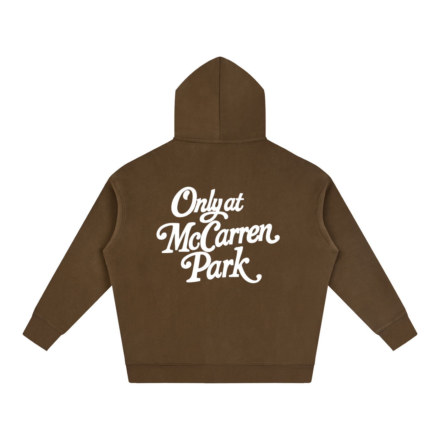 Only At McCarren (Simple White) Oversize Fleeced Hoodie
