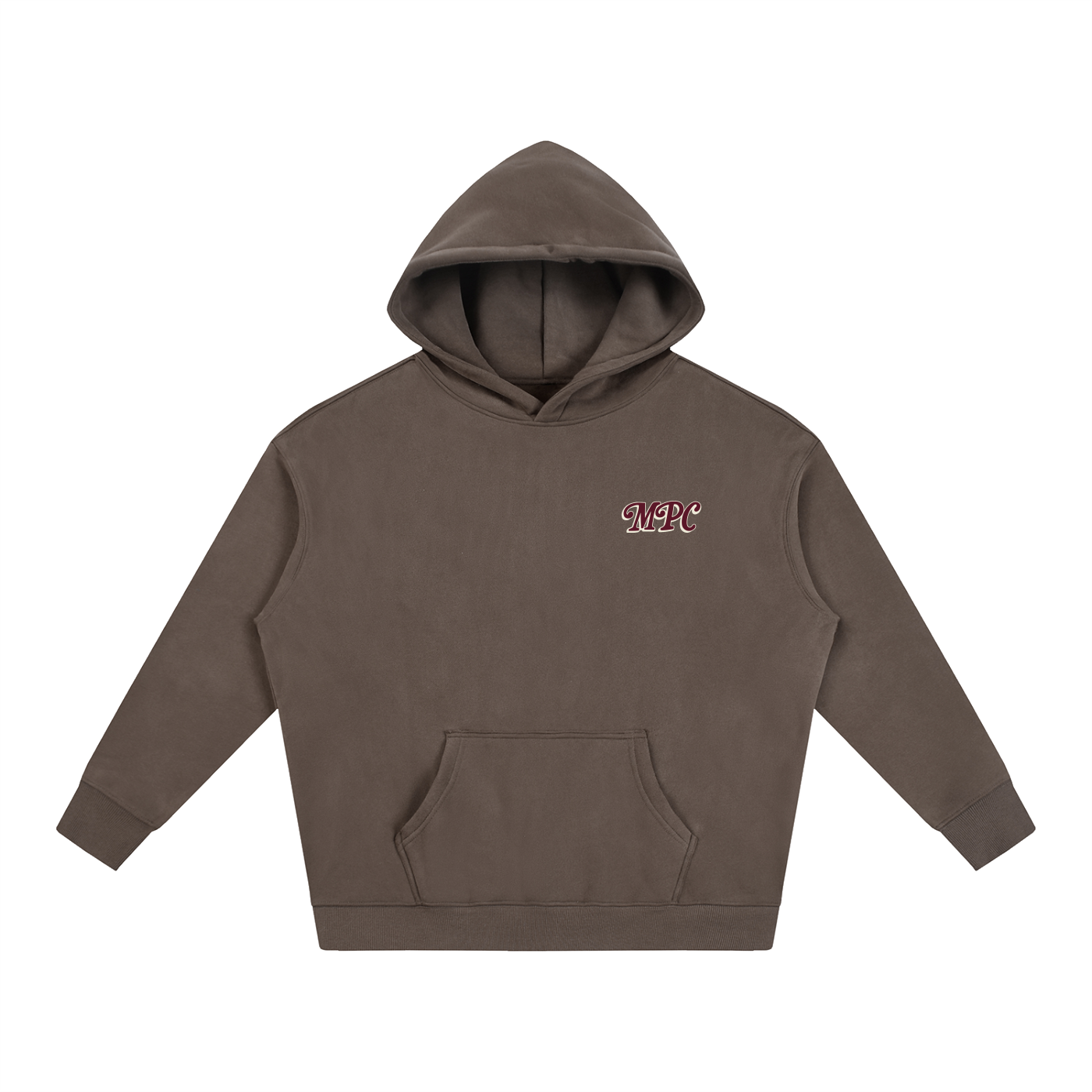 Only At McCarren (Maroon Lettering) Oversize Fleeced Hoodie