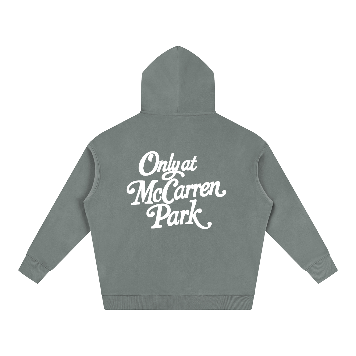 Only At McCarren (Simple White) Oversize Fleeced Hoodie