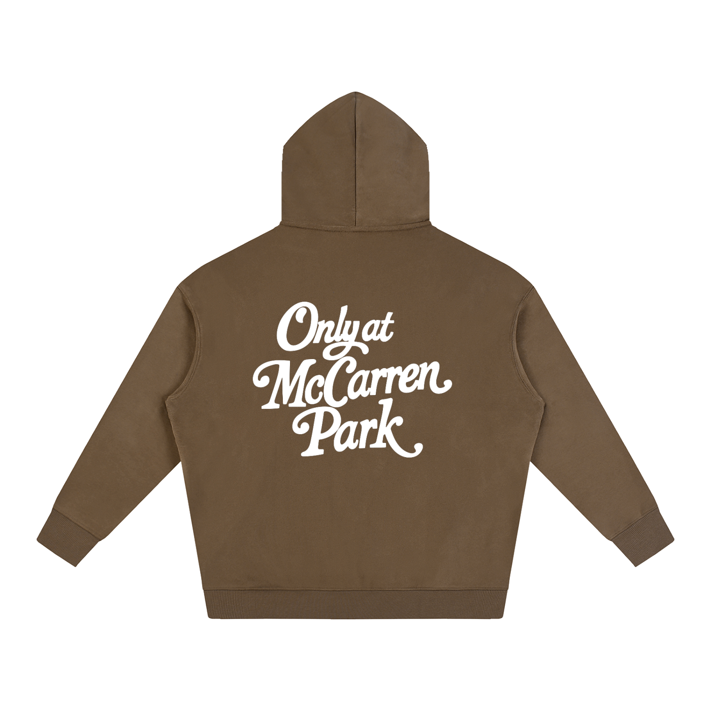 Only At McCarren (Simple White) Oversize Fleeced Hoodie