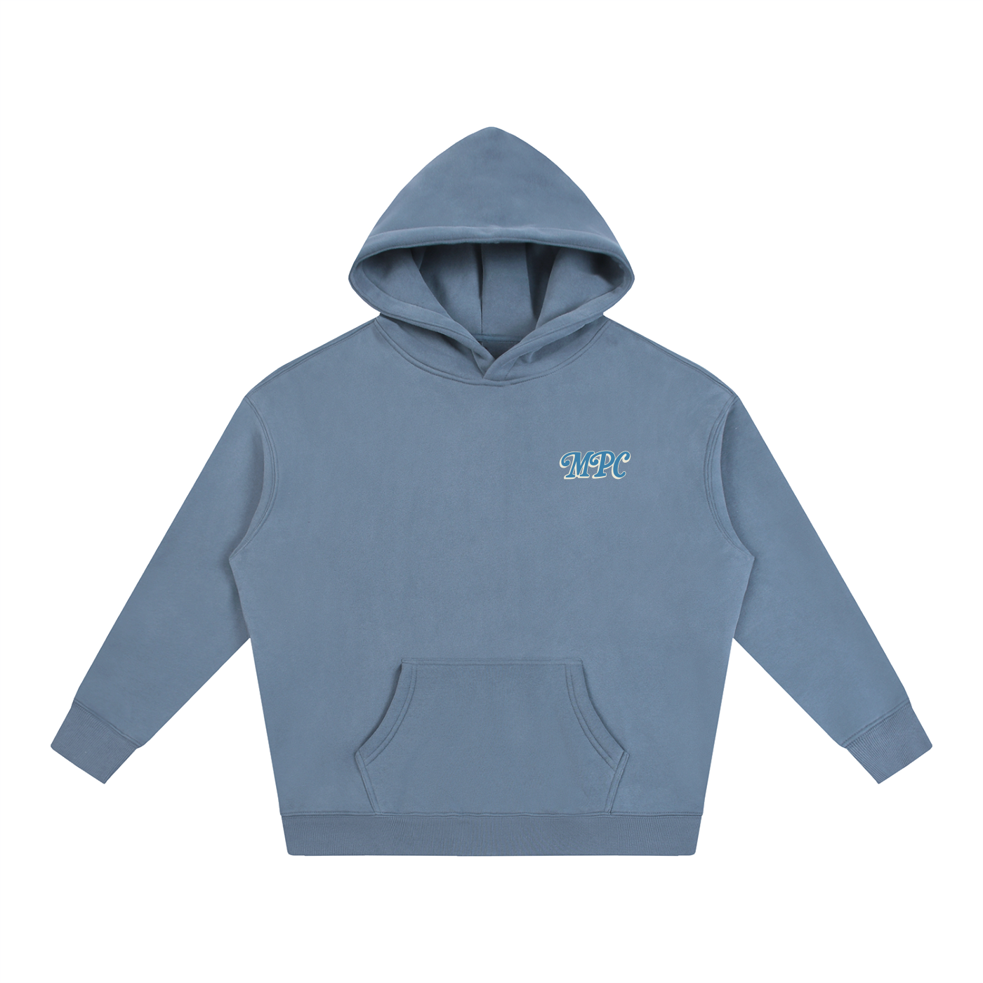 Only At McCarren (Slate Blue Lettering) Oversize Fleeced Hoodie