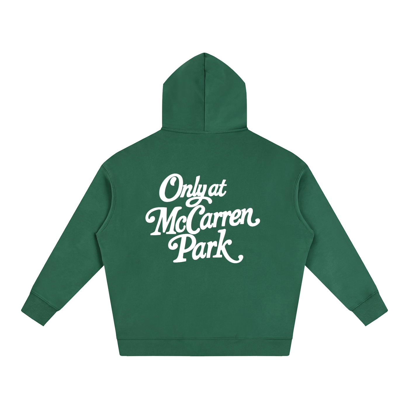Only At McCarren (Simple White) Oversize Fleeced Hoodie