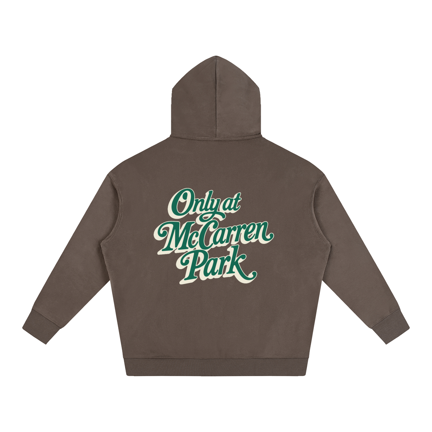 Only At McCarren (Green Lettering) Oversize Fleeced Hoodie