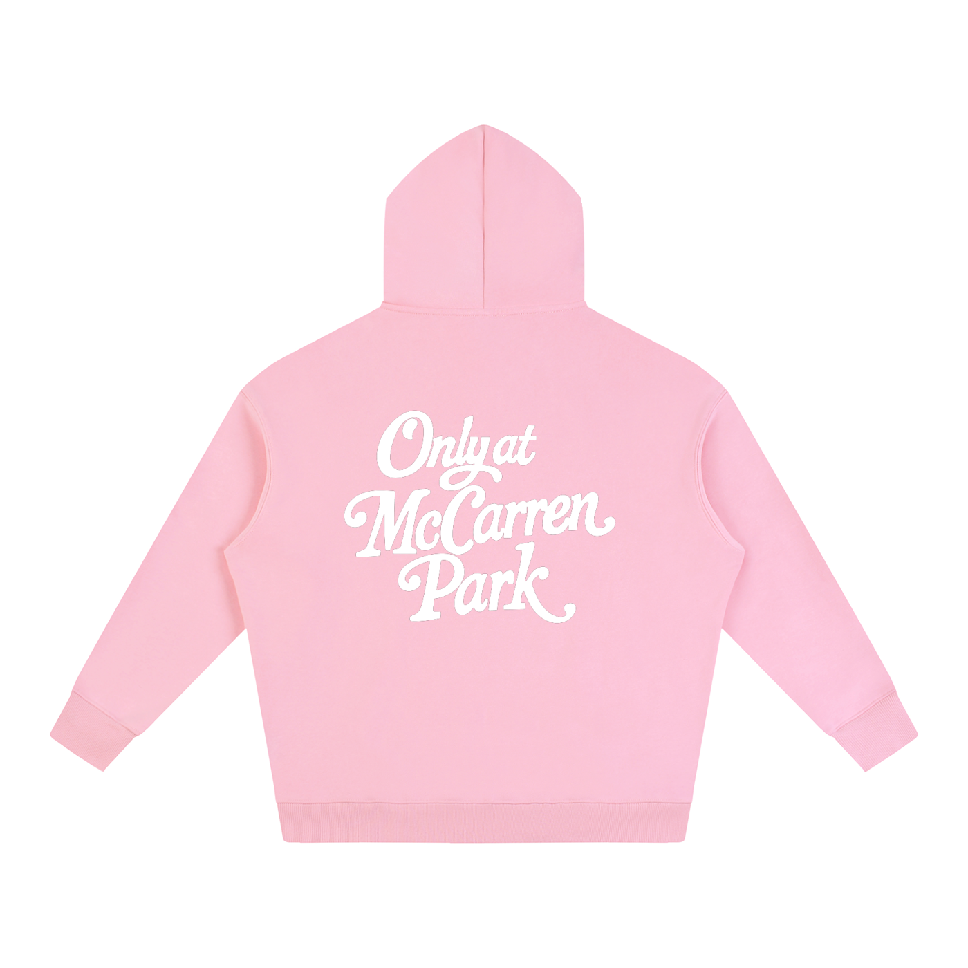 Only At McCarren (Simple White) Oversize Fleeced Hoodie