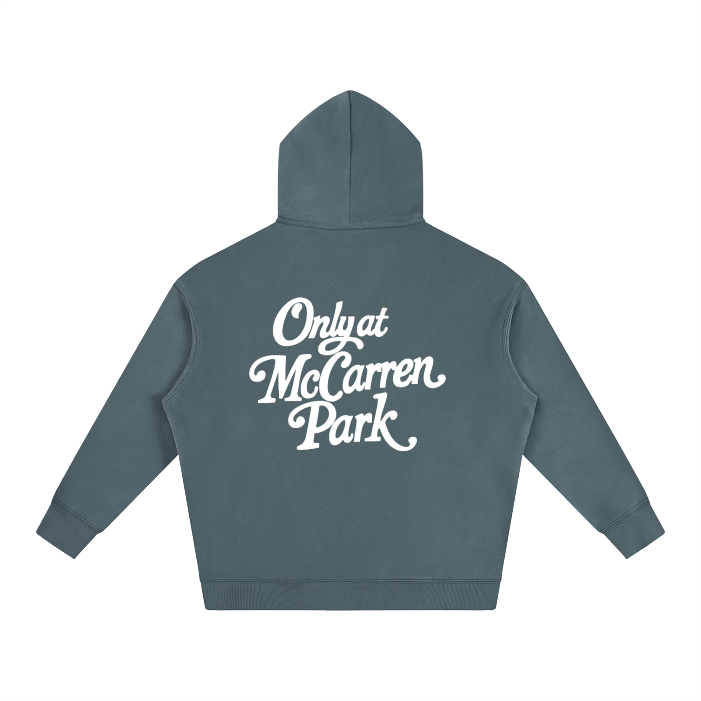Only At McCarren (Simple White) Oversize Fleeced Hoodie