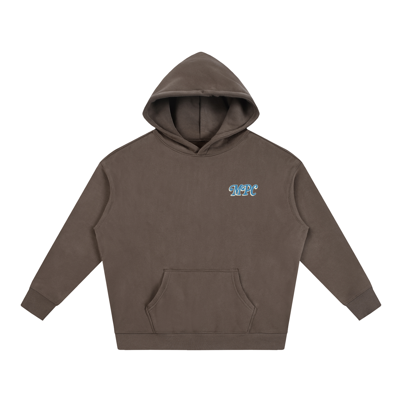 Only At McCarren (Slate Blue Lettering) Oversize Fleeced Hoodie