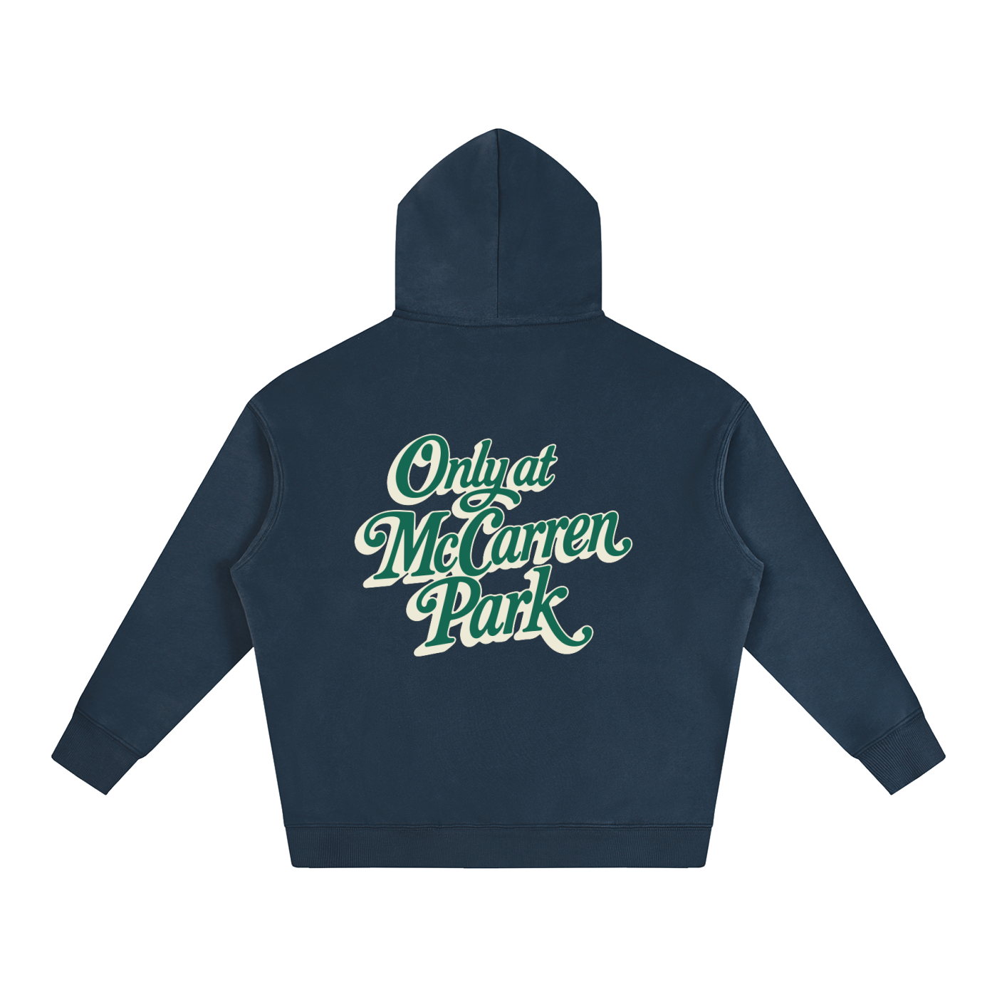 Only At McCarren (Green Lettering) Oversize Fleeced Hoodie