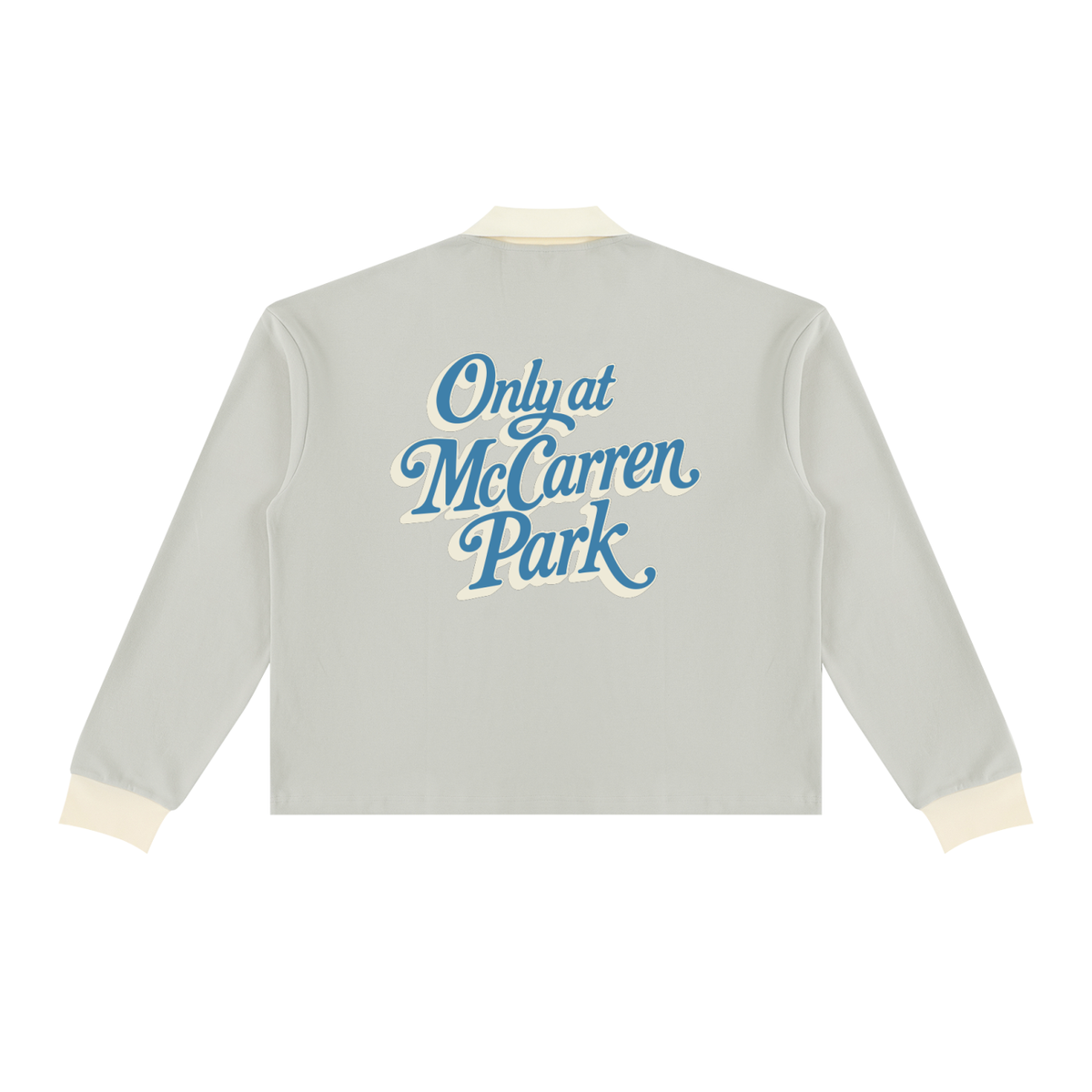 Only At McCarren (Slate-Blue Lettering) Baseball Long-Sleeve Sweatshirt
