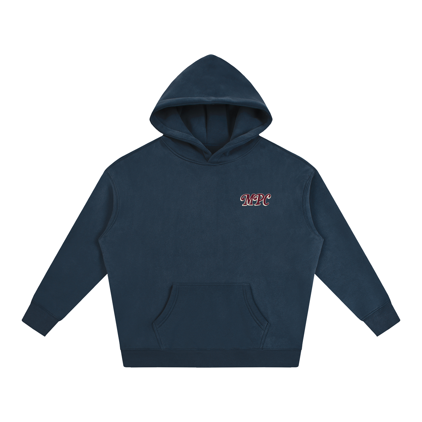 Only At McCarren (Maroon Lettering) Oversize Fleeced Hoodie