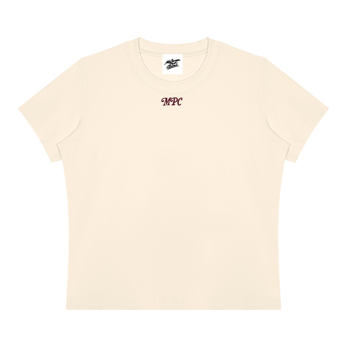 Only at McCarren Park (Maroon Lettering) Women's Sorona Crewneck T-Shirt