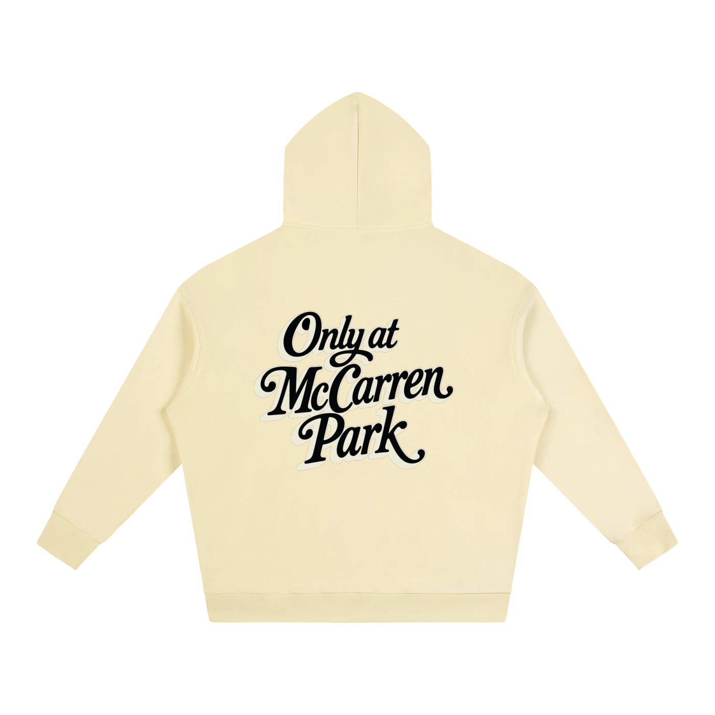Only At McCarren (Black Lettering) Oversize Fleeced Hoodie